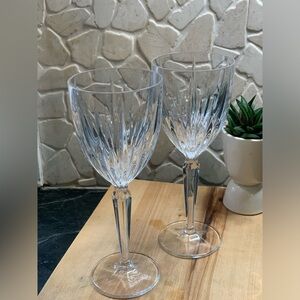 MIKASA | Set of 2 | “Icicles” Cut Crystal Goblets